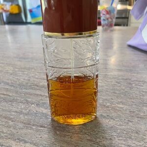 Yves Saint Laurent Fragrance Bottle with Gold Accents vintage